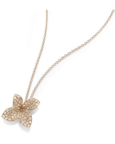 Pasquale Bruni Giardini Segreti Petit 18K Rose Diamond Flower Necklace - White