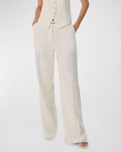 Ronny Kobo 98 Wide-Leg Twill Suiting Pants - White