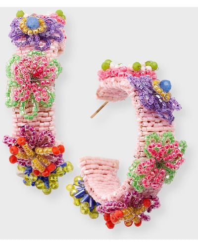 Mignonne Gavigan Lux Summer Hoop Earrings - Pink