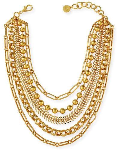 Nest Chain Layered Necklace - Metallic
