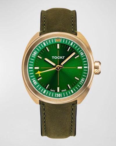 Tockr Skytrain Series Bronze Watch - Green