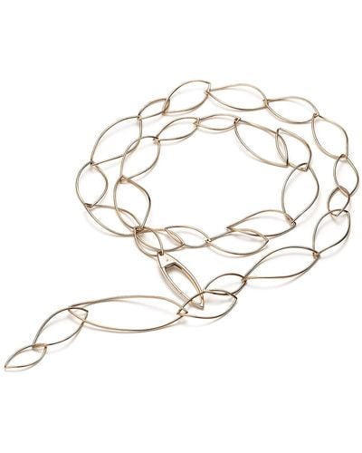 Mattioli 18k Navettes Link Long Necklace, 40"l - White