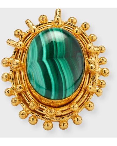 Sylvia Toledano Stonedots Malachite Ring - Metallic