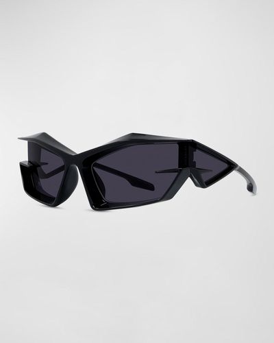 Givenchy Giv Cut Nylon Wrap Sunglasses - Blue