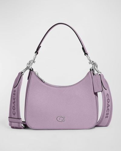 COACH Zip Leather Crossbody Bag - Purple