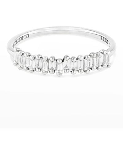Suzanne Kalan 18k Diamond Classic Stacker Ring Size 4.5-8 - Metallic