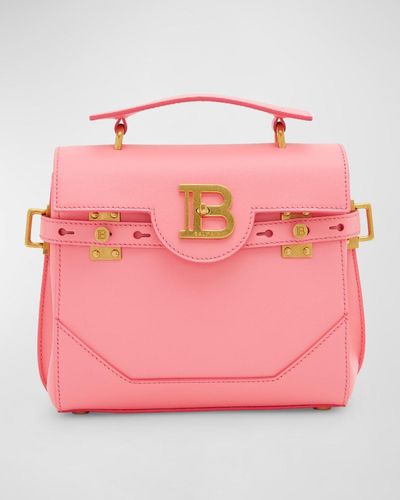 Balmain Bbuzz 23 Top-handle Bag In Smooth Leather - Pink