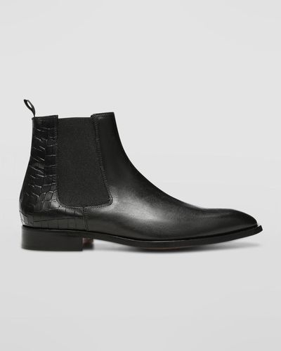 Donald J Pliner Sloan-01 Leather Chelsea Boots - Black