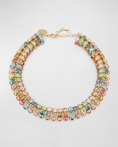 Rebekah Price Mamma Mia Crystal Necklace - Metallic