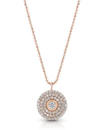 Dominique Cohen 18K Rose Mosaic Diamond Pendant Necklace (Medium) - Metallic