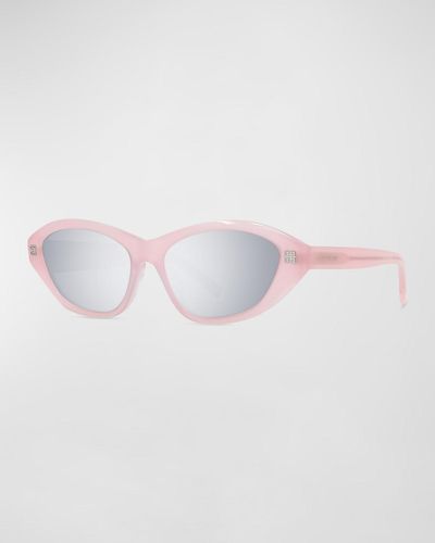 Givenchy 4g Logo Acetate Cat-eye Sunglasses - Pink