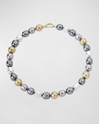 Majorica Agora Multicolor Pearl Necklace - Metallic