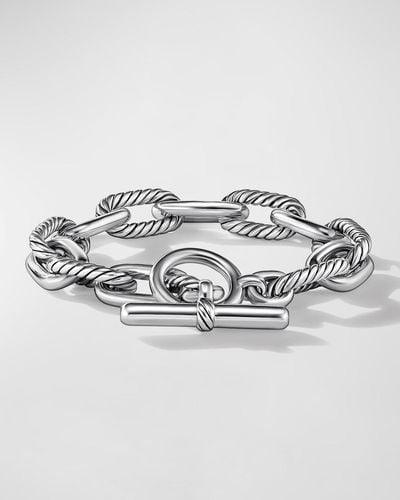 David Yurman Dy Madison Toggle Chain Bracelet In Silver, 11mm - Metallic