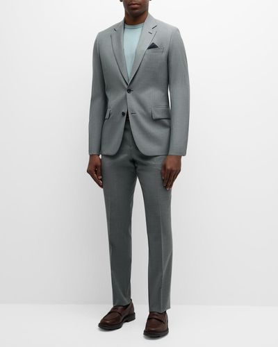 Paul Smith Textured Stretch Cotton Suit - Gray