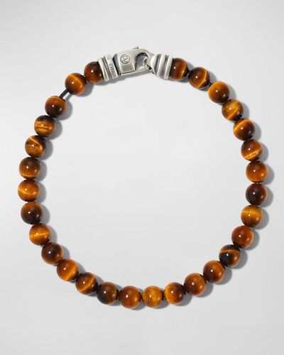 David Yurman Spiritual Beads Bracelet With Silver, 6mm - Metallic