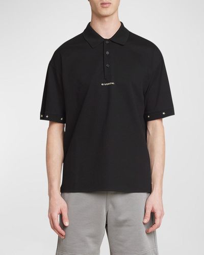 Givenchy Embroidered Polo Shirt - Black