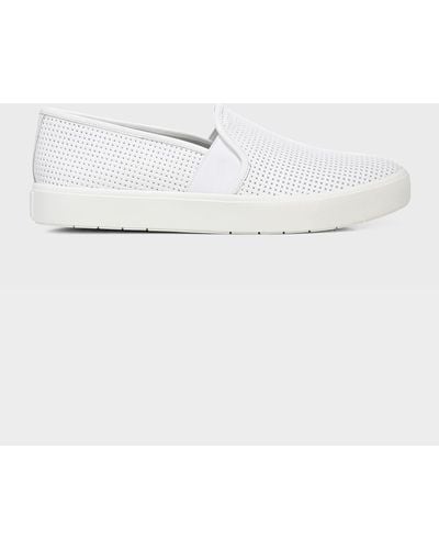 Vince Blair 5 Perforated Slip-On Sneakers - White