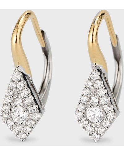Frederic Sage 18k Small Firenze Ii Kite-shaped Diamond Earrings - Metallic