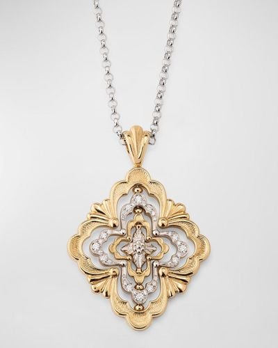 Buccellati Iconica Diamond Pave 18K And Pendant Necklace - Metallic