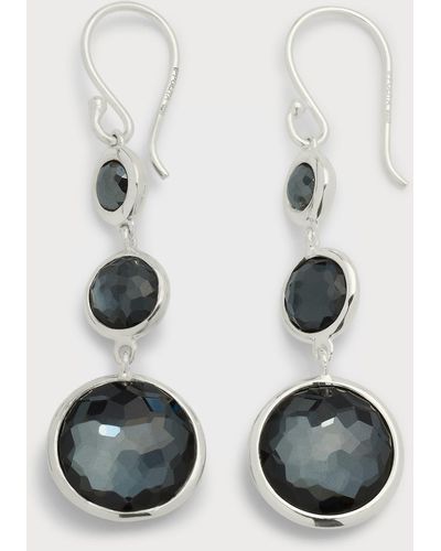 Ippolita Lollitini 3-stone Drop Earrings In Sterling Silver - White