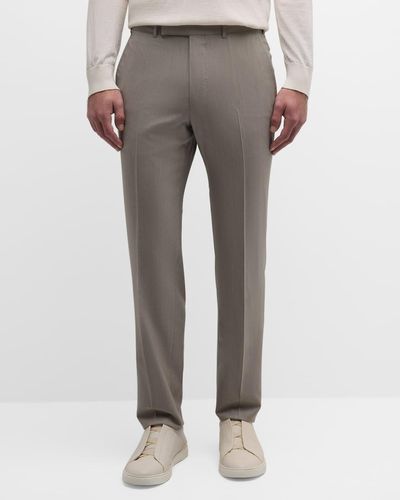 Zegna High Performance Wool Pants - Gray