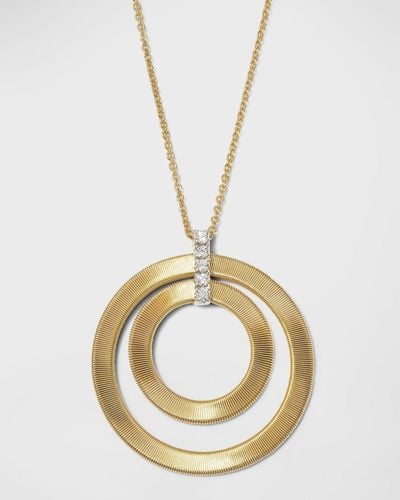 Marco Bicego 18k Gold Masai Concentric Circle Pendant With Diamonds - Metallic