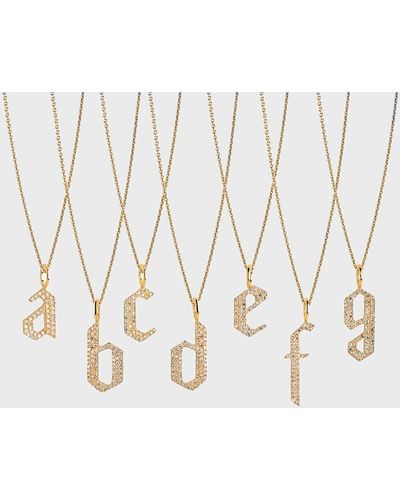 Bridget King Jewelry 14k Diamond Alphabet Necklace - White