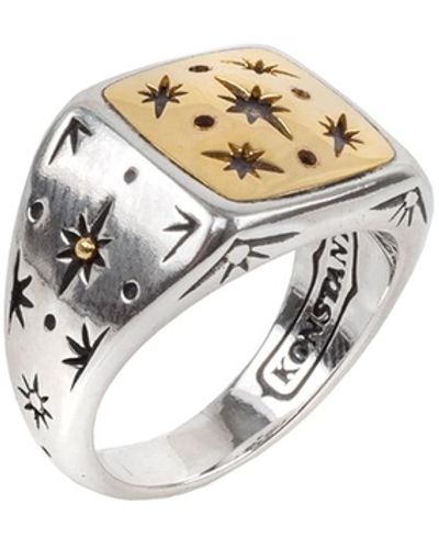 Konstantino Astria Wander Star Ring, Size 6-8 - White