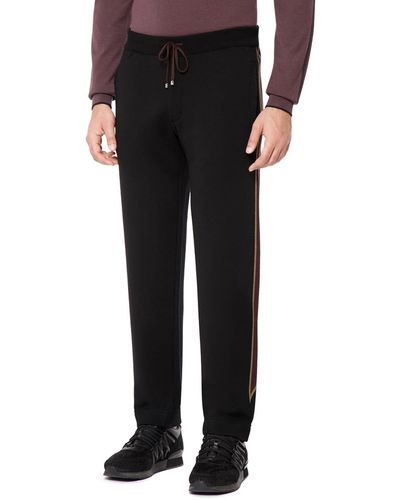 Stefano Ricci Eagle Side-stripe Jogging Suit Pants - Black