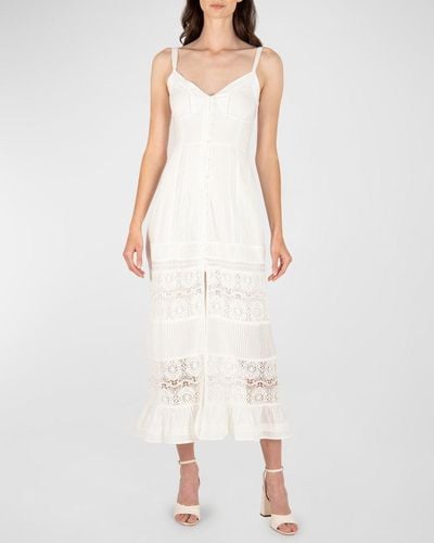 SECRET MISSION Marina Lace Maxi Dress - White