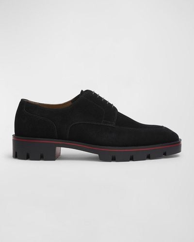 Christian Louboutin Davisol Lug Sole Derby Shoes - Black