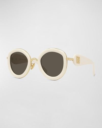 Loewe Anagram Acetate Round Sunglasses - Multicolor