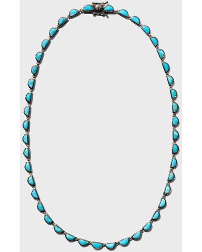 Nakard Small Scallop Riviere Necklace - Blue