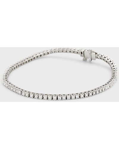 Neiman Marcus 18K Round Lab Grown Diamond Bracelet, 7"L - Metallic