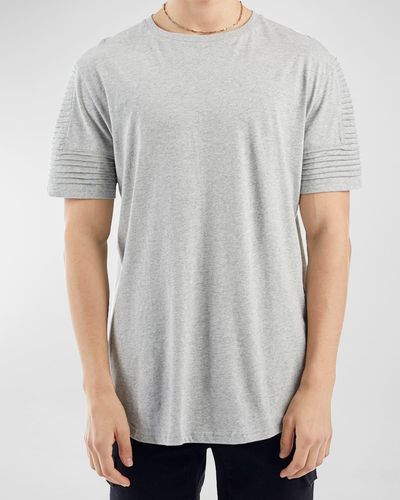 NANA JUDY Maverick Pintuck Sleeve T-shirt - Bci Cotton - Gray