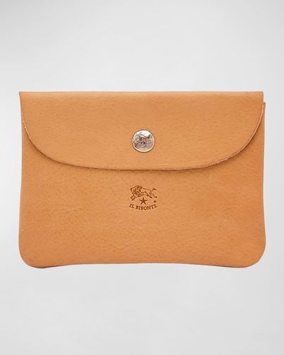 Il Bisonte Leather Envelope Card Case - Natural
