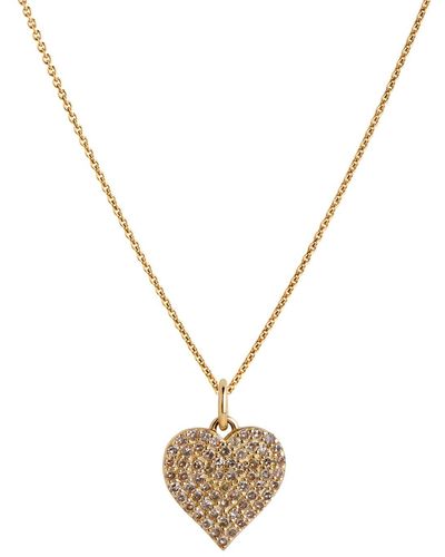 Bridget King Jewelry 14 Diamond Heart Necklace - Metallic