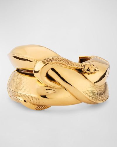 Alexander McQueen Snake Cuff Bracelet - Metallic