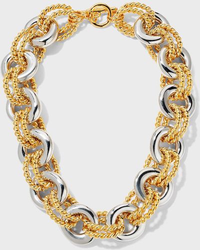 Kenneth Jay Lane And Link Necklace - Metallic