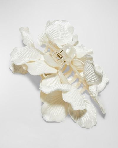 Lele Sadoughi Magnolia Claw Clip - White