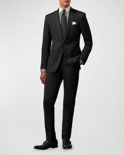 Ralph Lauren Purple Label Gregory Hand-tailored Wool Serge Suit - Black