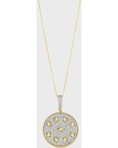 Freida Rothman Petals And Pave Double Strand Pendant Necklace - White