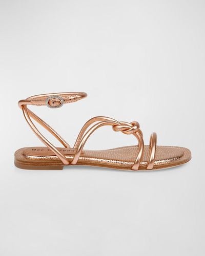 Dee Ocleppo Barbados Metallic Strappy Flat Sandals - Multicolor
