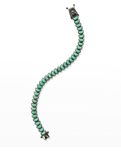 Nakard Small Worm Tennis Bracelet, Chrysoprase - Metallic
