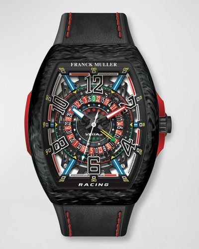 Franck Muller 45mm Vanguard Carbon Racing Vegas Watch - Black