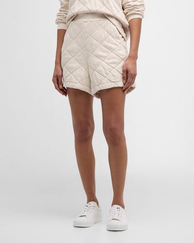 Sol Angeles Quilted Midi Shorts - White