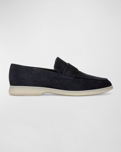 Vince Suede Casual Sporty Loafers - Black