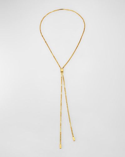 Tom Ford Brass Lariat Necklace - White