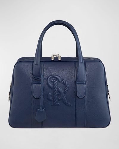 Stefano Ricci Embossed Leather Briefcase - Blue