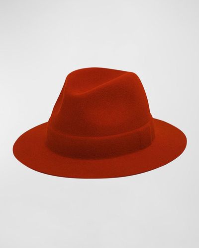 Barbisio Ray Wool-cashmere Fedora Hat - Red